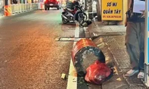 Thùng phuy phát nổ, một người bị thương